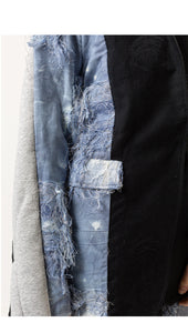 Panelled Oversized Jacket - Jeans