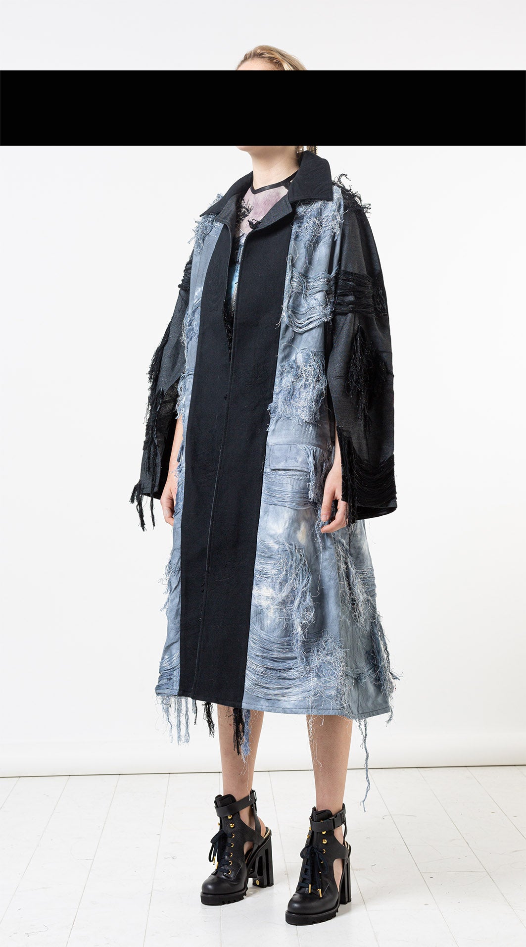 Panelled Raglan Long Coat