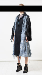 Panelled Raglan Long Coat